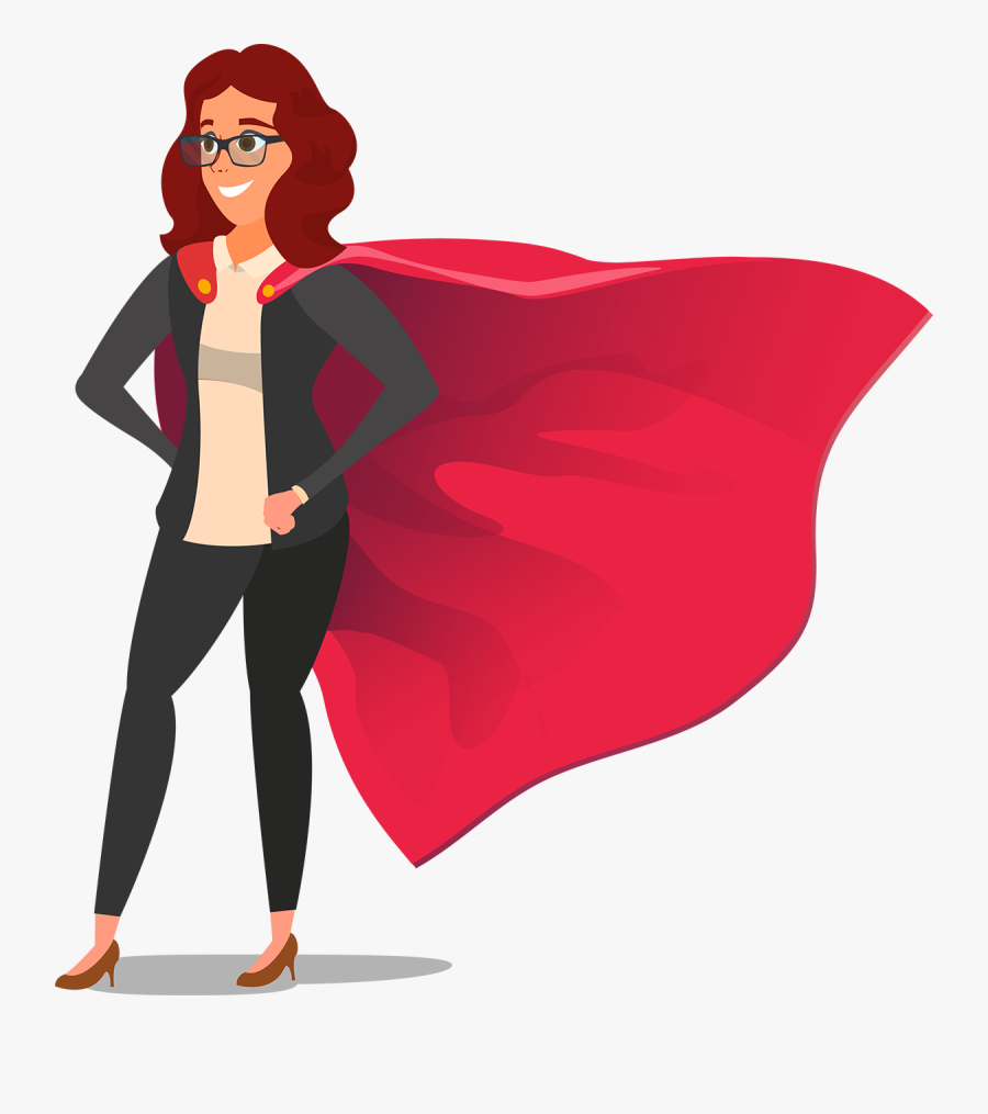 Superwoman Office, Transparent Clipart