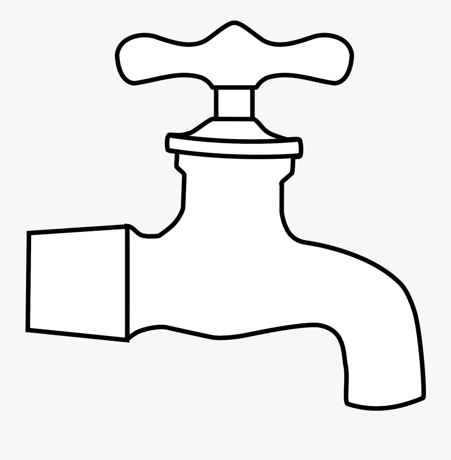 Water Faucet Vector Clipart Image - Faucet Vector White Png, Transparent Clipart