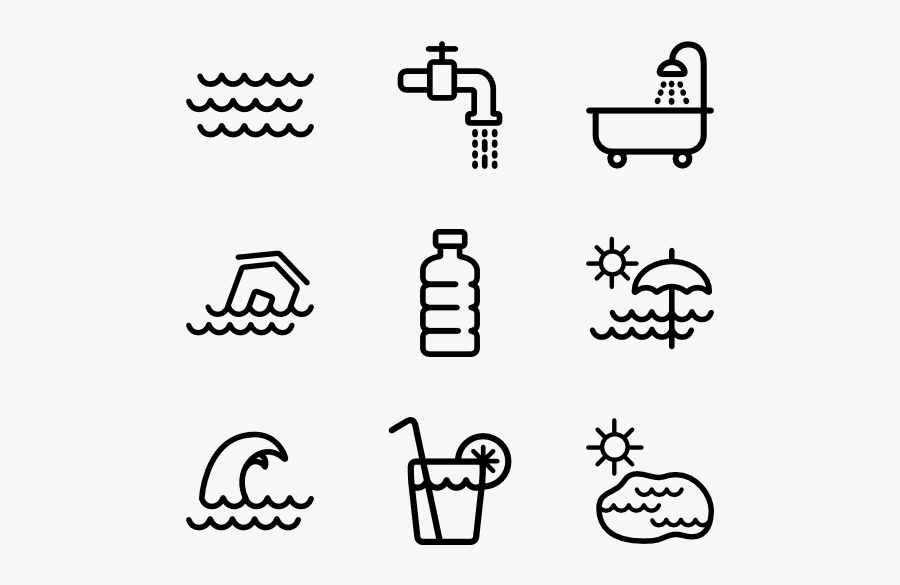 Clip Art Sink Icon - Surf Icons, Transparent Clipart