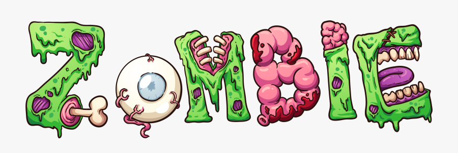 Zombie Text Png, Transparent Clipart