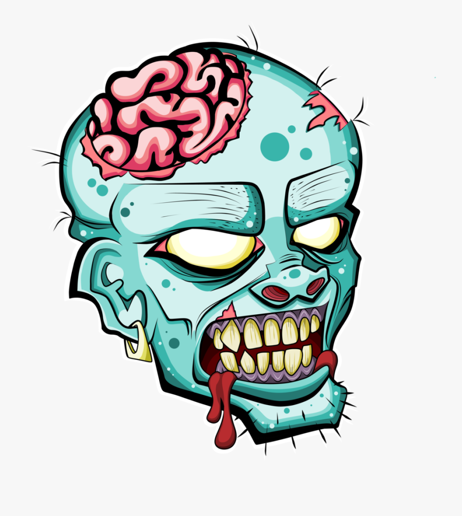 Zombie Head Free Clipart Please Credit By Deadly Voo - Zombie Head Png, Transparent Clipart
