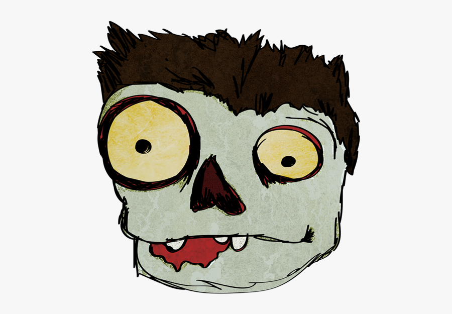 Zombie Face Clipart Png - Cartoon Zombie Face Png, Transparent Clipart
