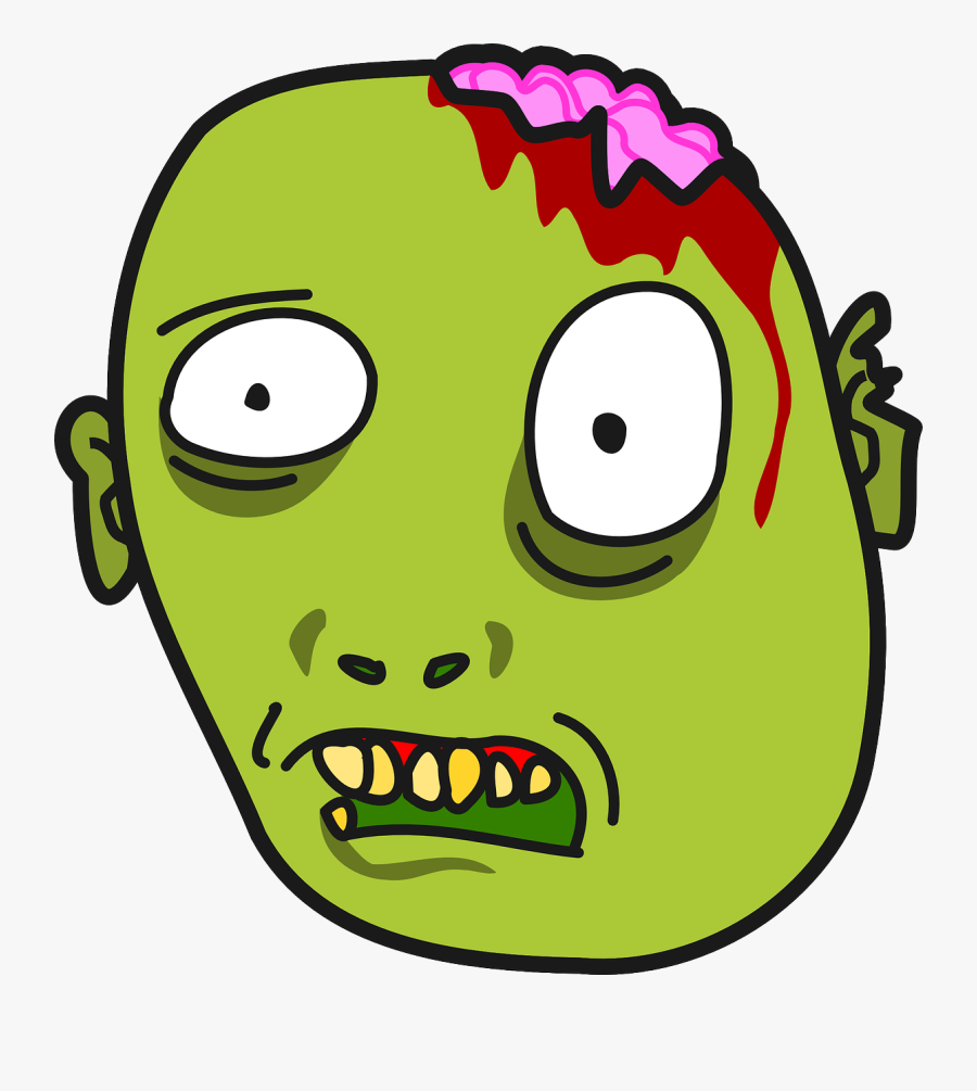 Zombie Head Clipart, Transparent Clipart