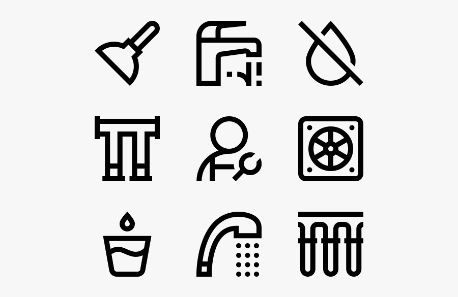 Plumber - Icons For Grid Filter, Transparent Clipart