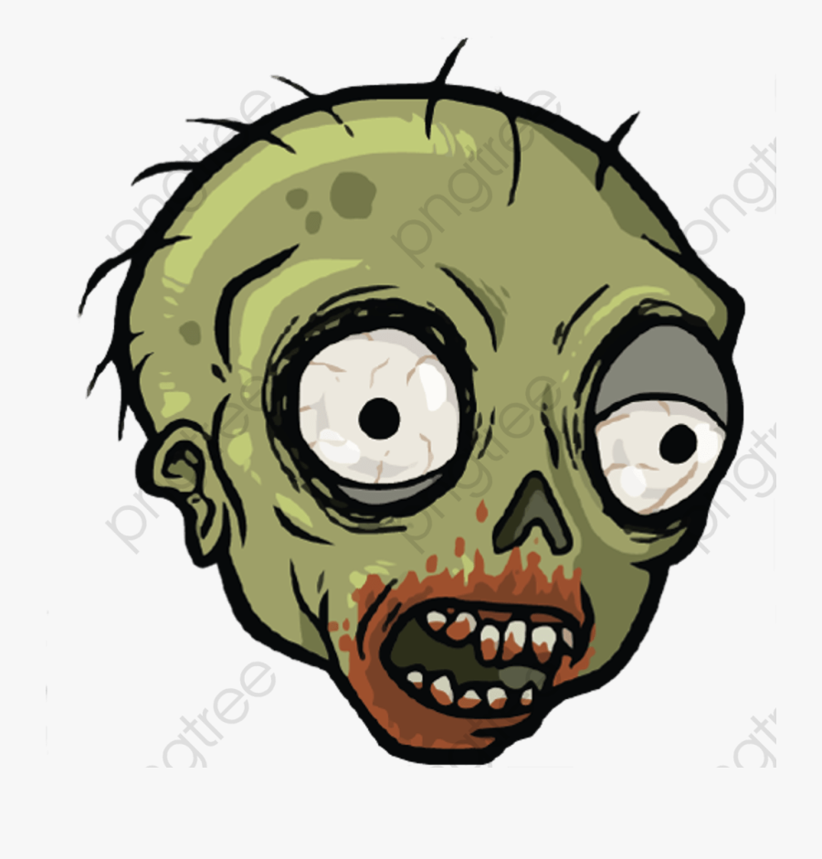 Cartoon Zombies, Cartoon Clipart, Cartoon, Zombie Png - Zombie Head No Background, Transparent Clipart