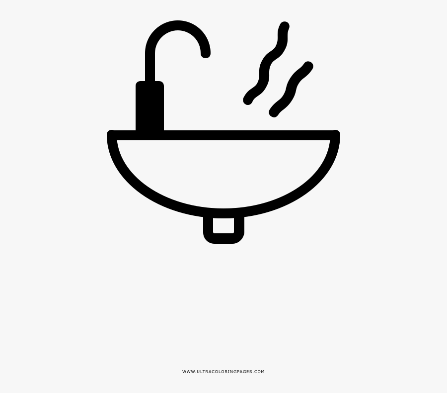 Sink Coloring Page - Sink Coloring, Transparent Clipart