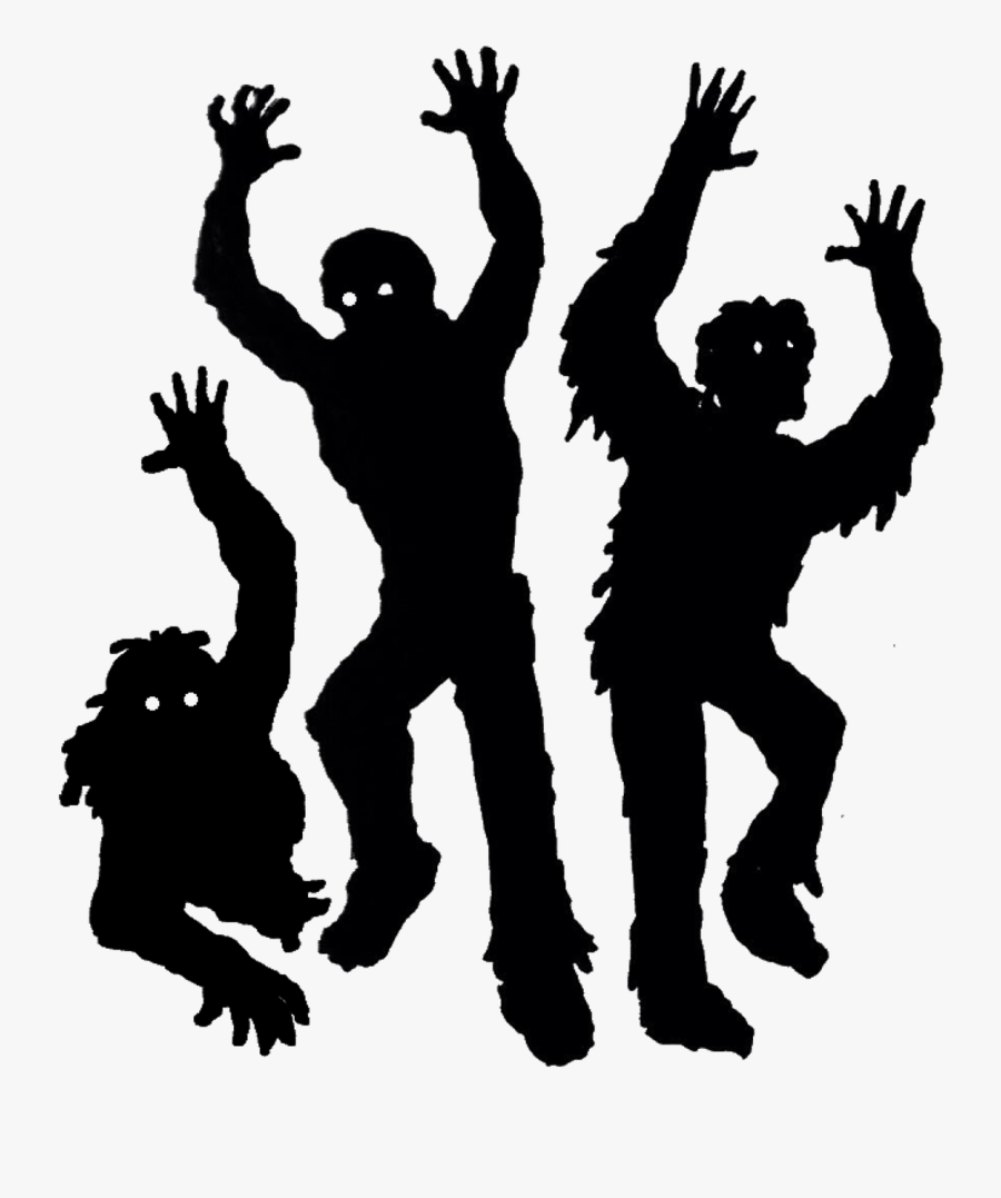 Human Behavior,silhouette,hand - Zombies Silhouette Png, Transparent Clipart