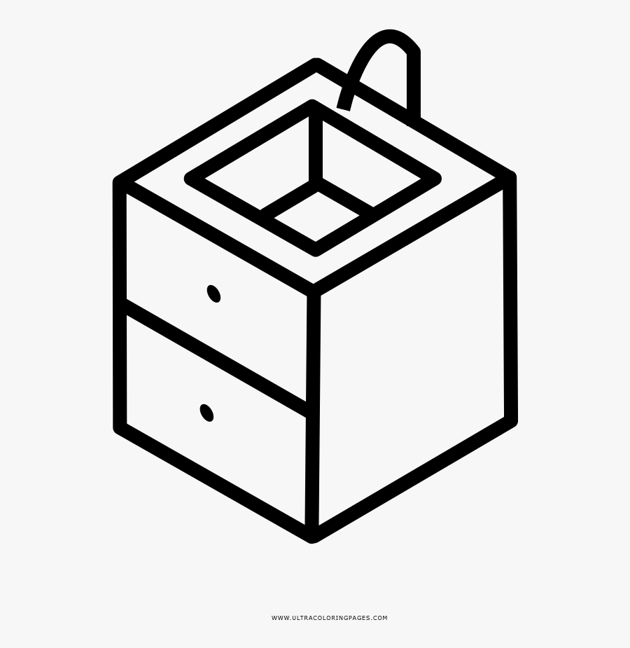 Sink Coloring Page - Caixa Desenho Linha, Transparent Clipart