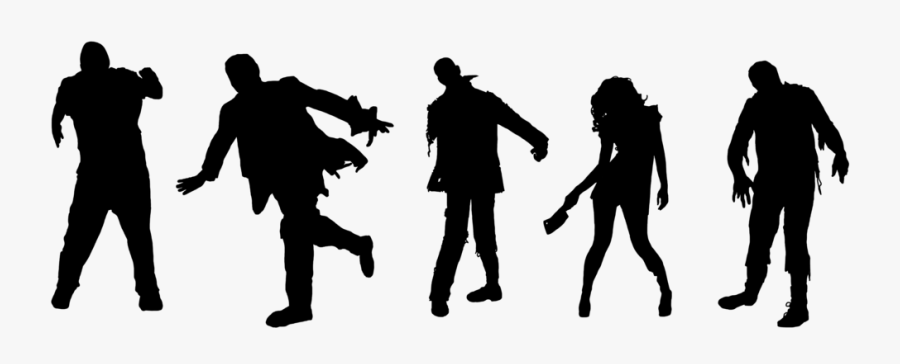 Zombie Silhouette Clipart - Clipart Zombie Silhouettes, Transparent Clipart