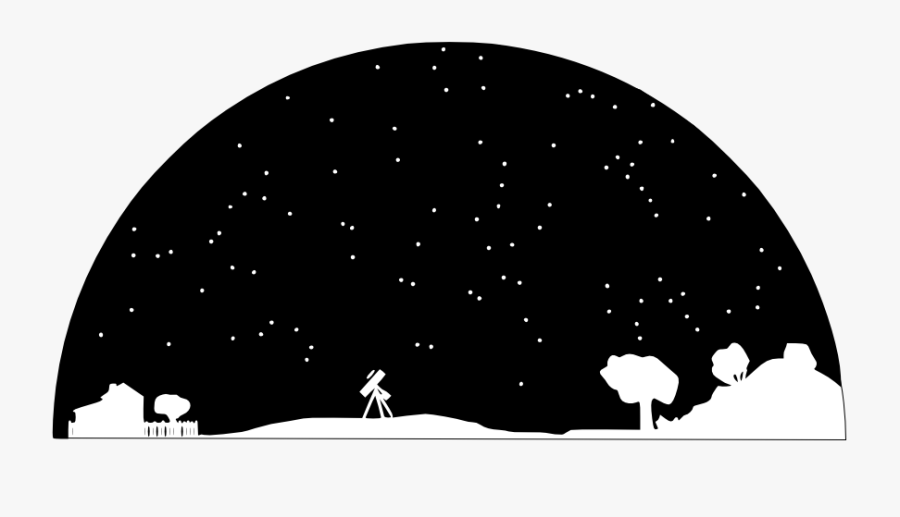 Stars In The Sky Clipart - Night Sky Clipart Black And White, Transparent Clipart