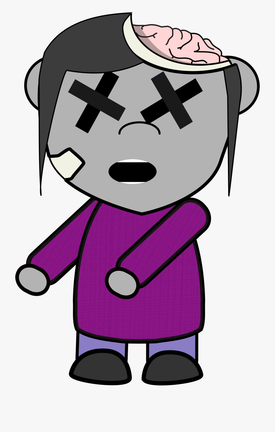 Chibi Zombie Clip Arts - Free Clipart Brainless Zombie, Transparent Clipart