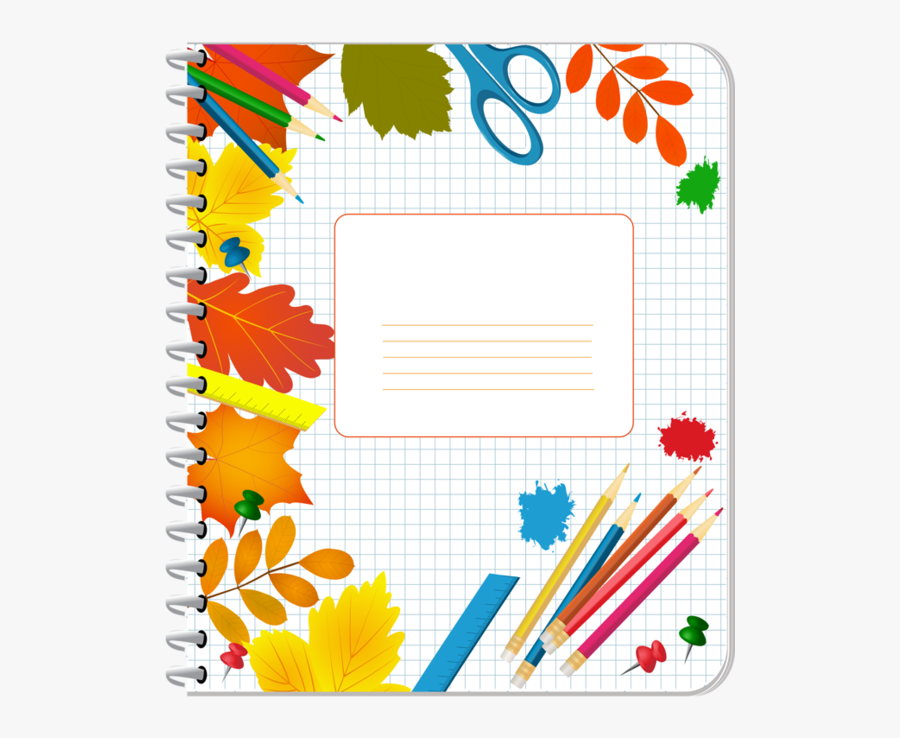 School Notebook Cover Design, Transparent Clipart