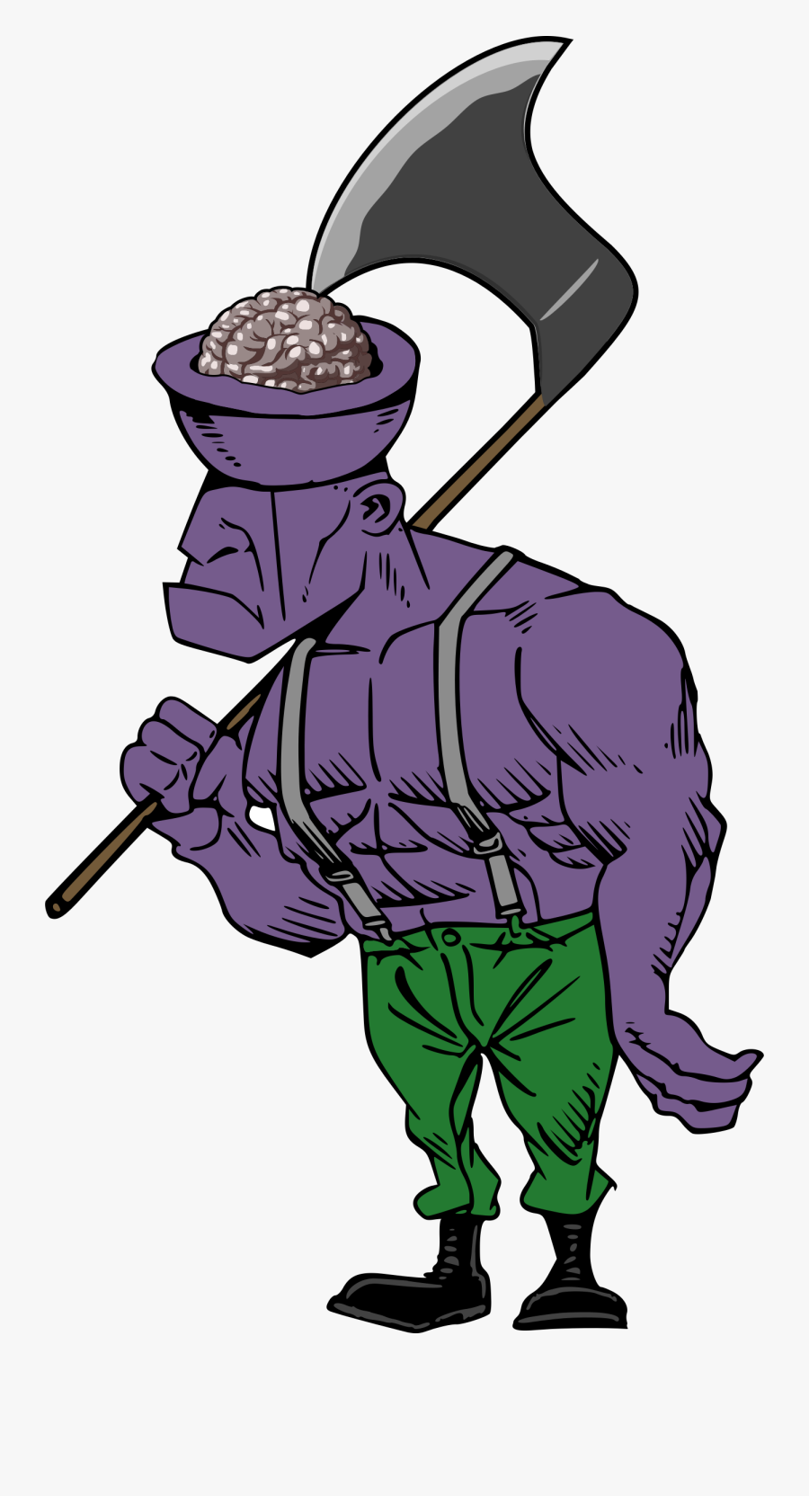 Zombie Big Brain - Shit For Brains Nazi, Transparent Clipart