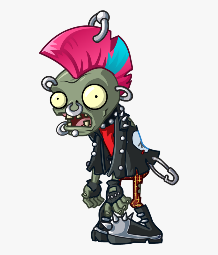 Zombie Free Png Image - Plants Vs Zombies Punk, Transparent Clipart