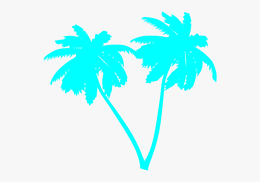 Sky Blue Palms Svg Clip Arts - Pink Palm Tree Png, Transparent Clipart
