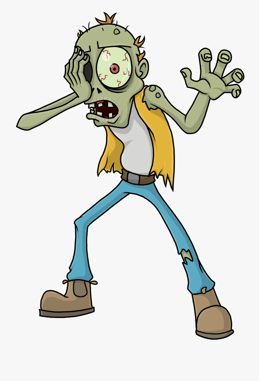 Transparent Cartoon Zombie Png - Transparent Background Zombie Clipart, Transparent Clipart