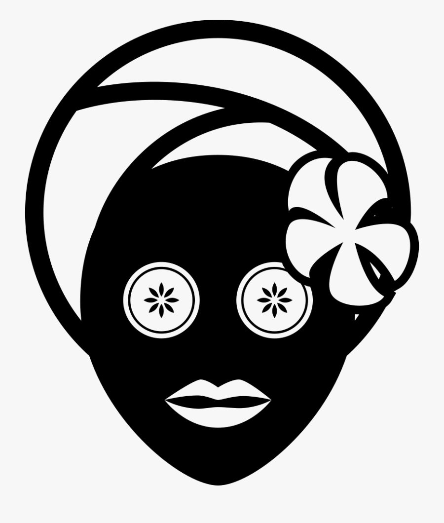 Facial Mask With Flower In Spa Svg Png Icon Free Download - Facial Icono Png, Transparent Clipart