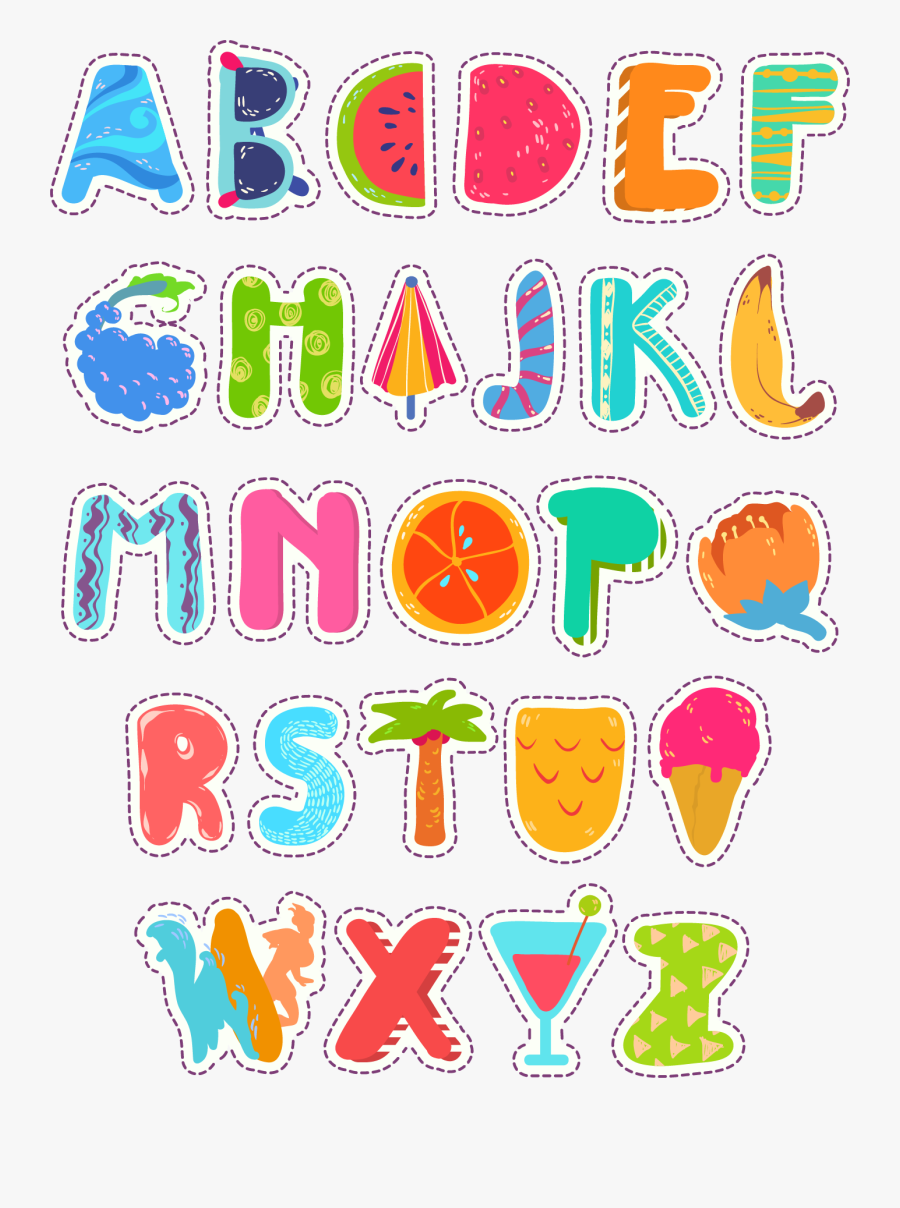 Summer Alphabet Mooie Letters Summer, Transparent Clipart