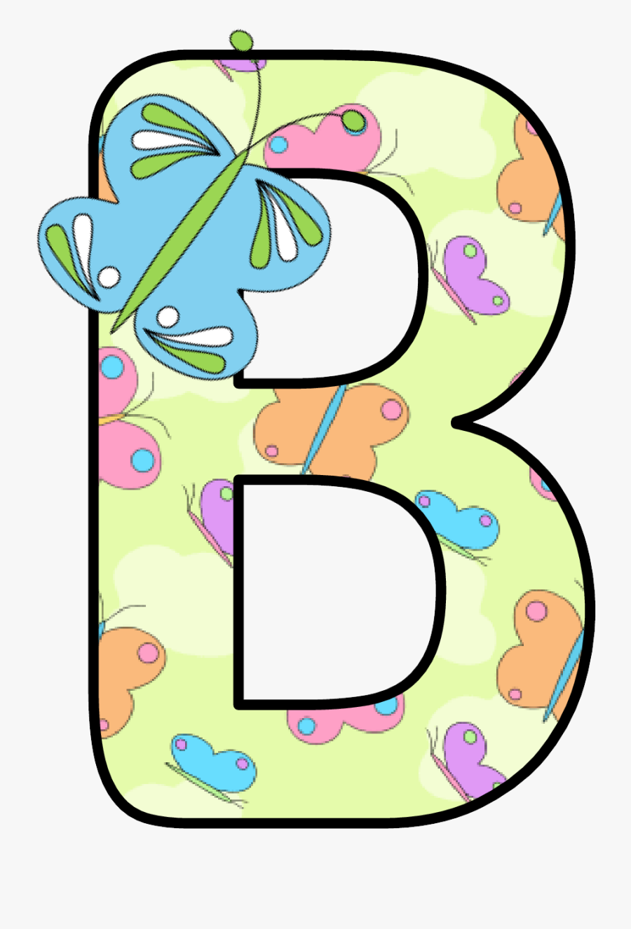 Unicornio Clipart Kids Abc - Clip Art Letters B, Transparent Clipart