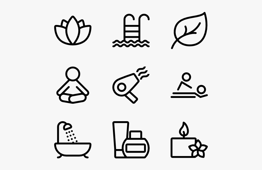 Spa Icons Png, Transparent Clipart