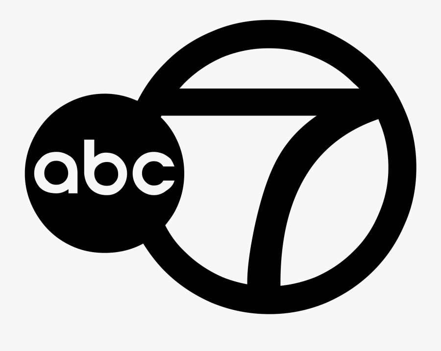 Logo,font,symbol,black And White,clip Art,line - Abc 7 Logo Png, Transparent Clipart