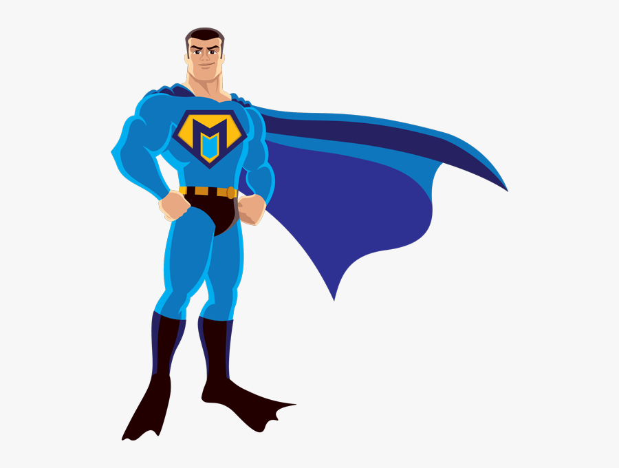 Superhero Man Silhouette Png, Transparent Clipart
