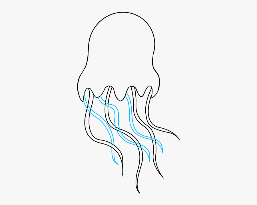 How To Draw A Jellyfish Really Easy Drawing Tutorial, Transparent Clipart