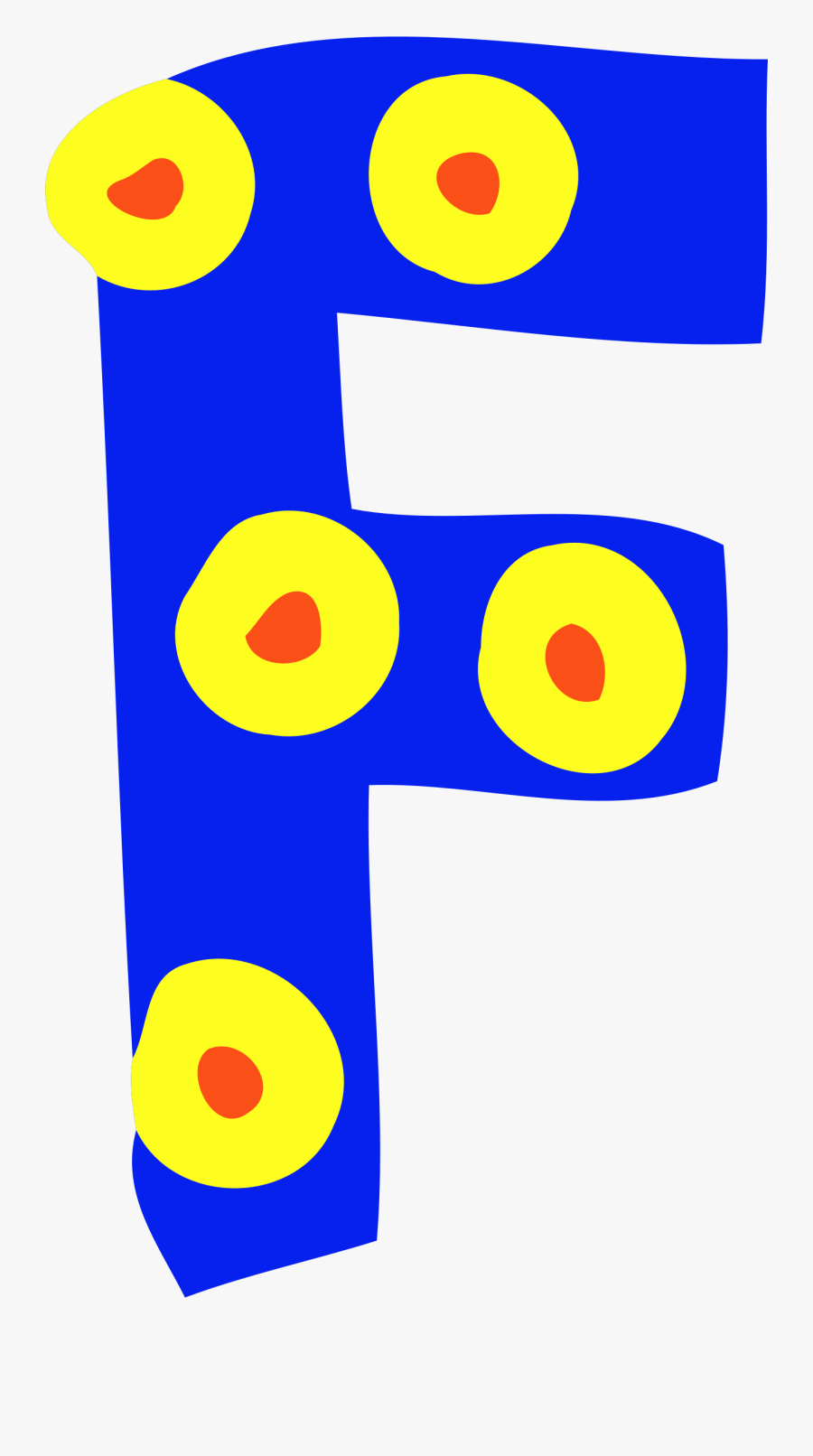 Clipart - Colourful F, Transparent Clipart