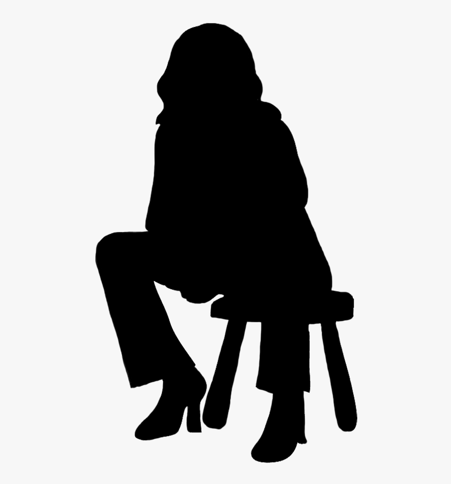 Sit Clipart Human - People Sitting Down Silhouette, Transparent Clipart