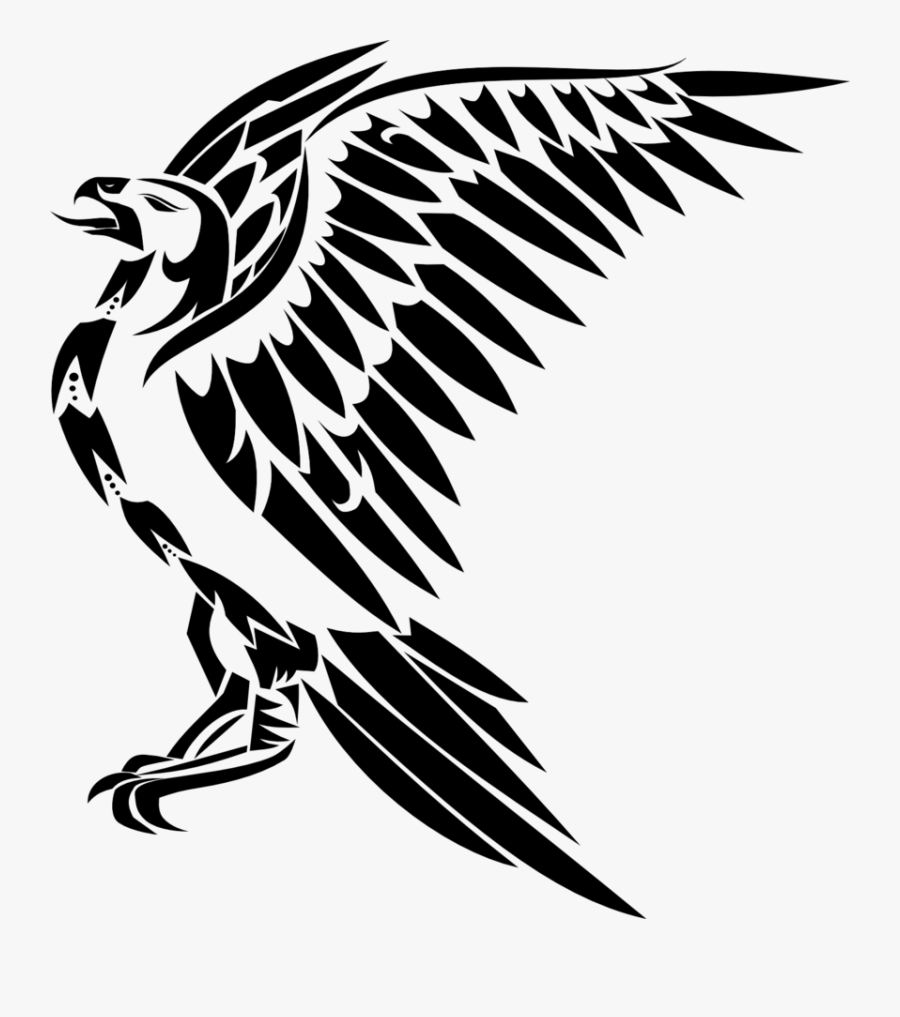 Eagle Tattoo Black Ane White , Free Transparent Clipart - ClipartKey.