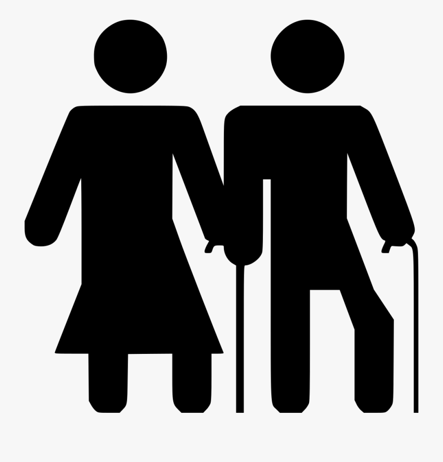 Black And White Grandparents Clipart, Transparent Clipart