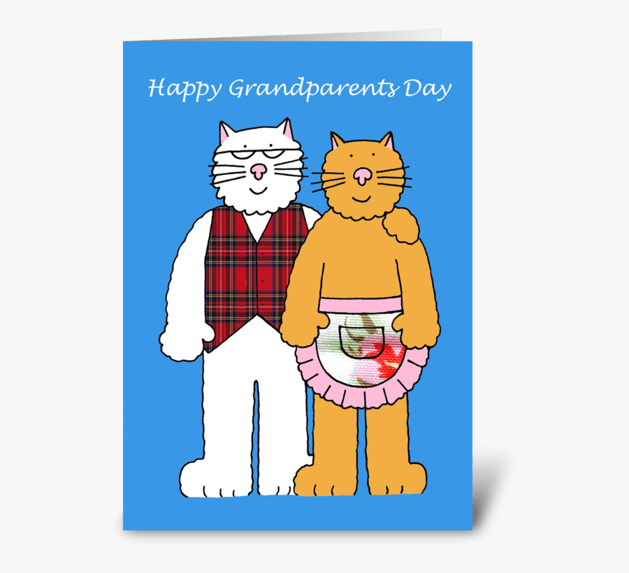 Happy Grandparents Day, Cute Cats, Transparent Clipart