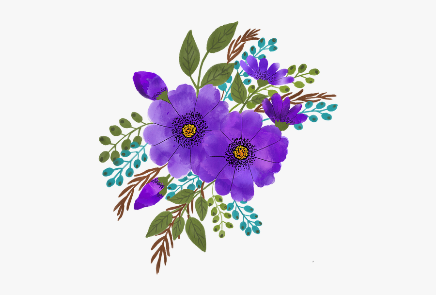 Watercolour Flowers, Spring, Floral, Watercolor, Transparent Clipart