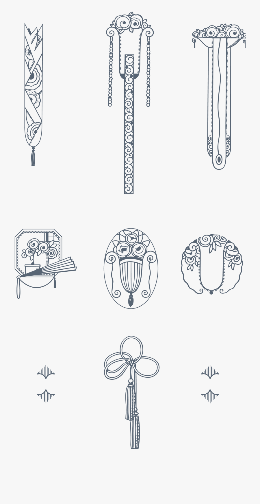 Art Deco Clip Art, Transparent Clipart