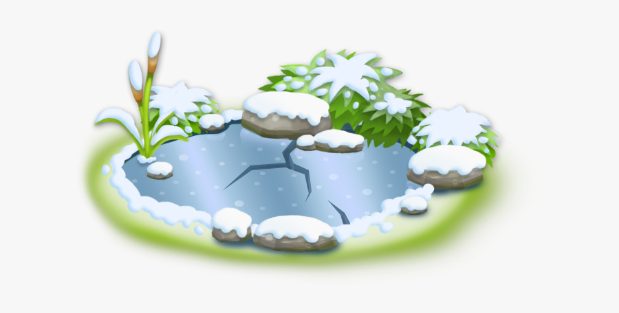 Black And White Stock Frozen Pond Clipart, Transparent Clipart