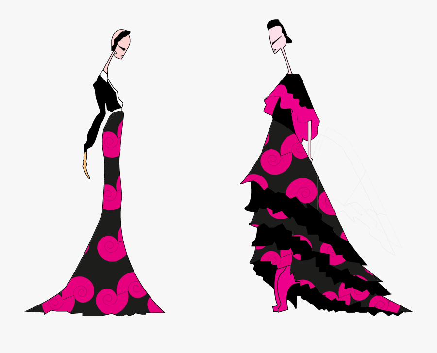 Fashion Figure Pink - Illustration, Transparent Clipart