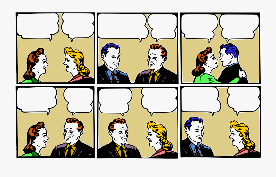 Retro Clip Art Comic Panels, Transparent Clipart