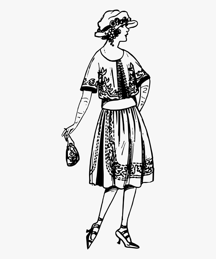 Retro Lady, Transparent Clipart