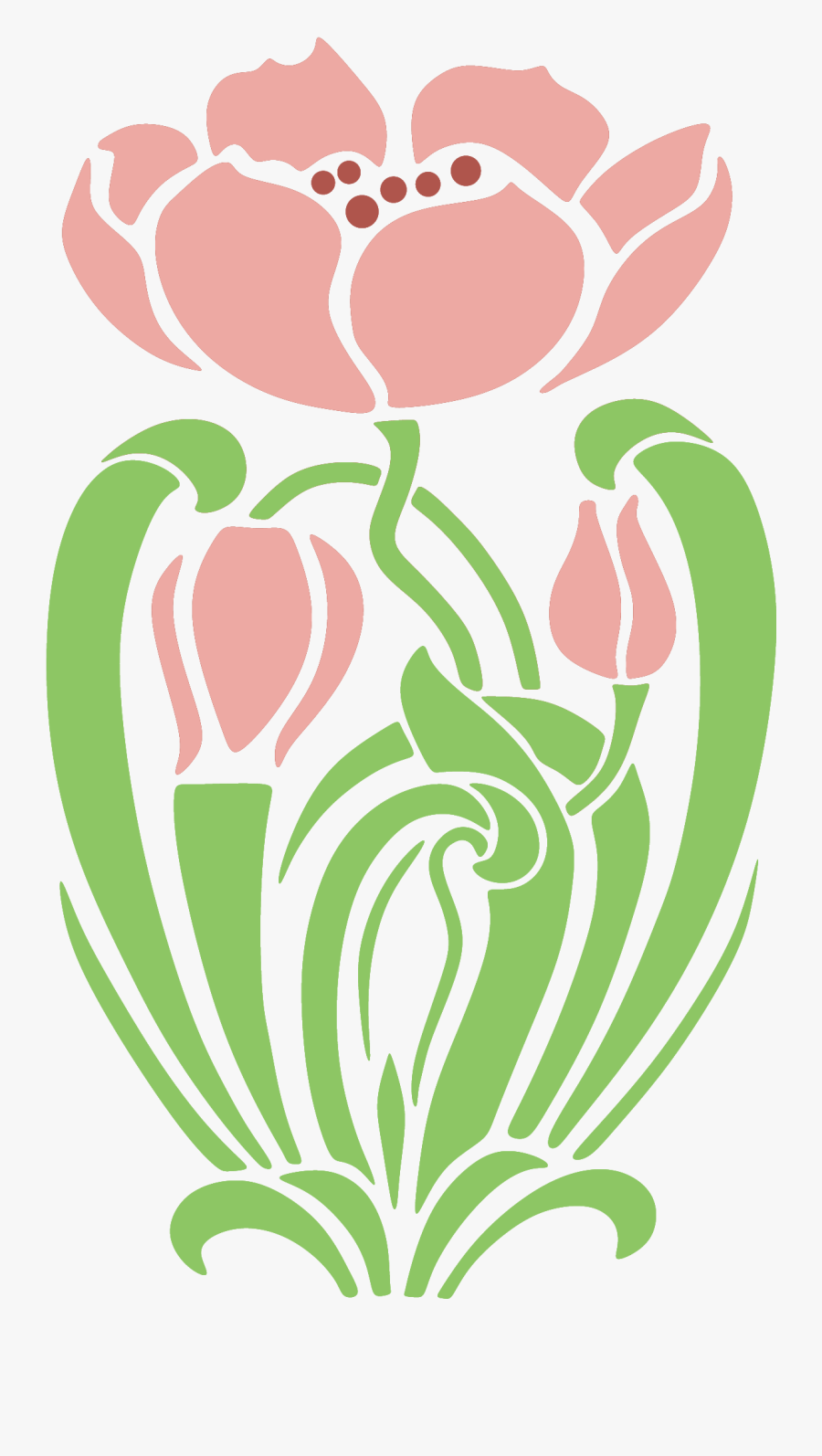 Art Nouveau Art Deco Stencil - Art Nouveau, Transparent Clipart