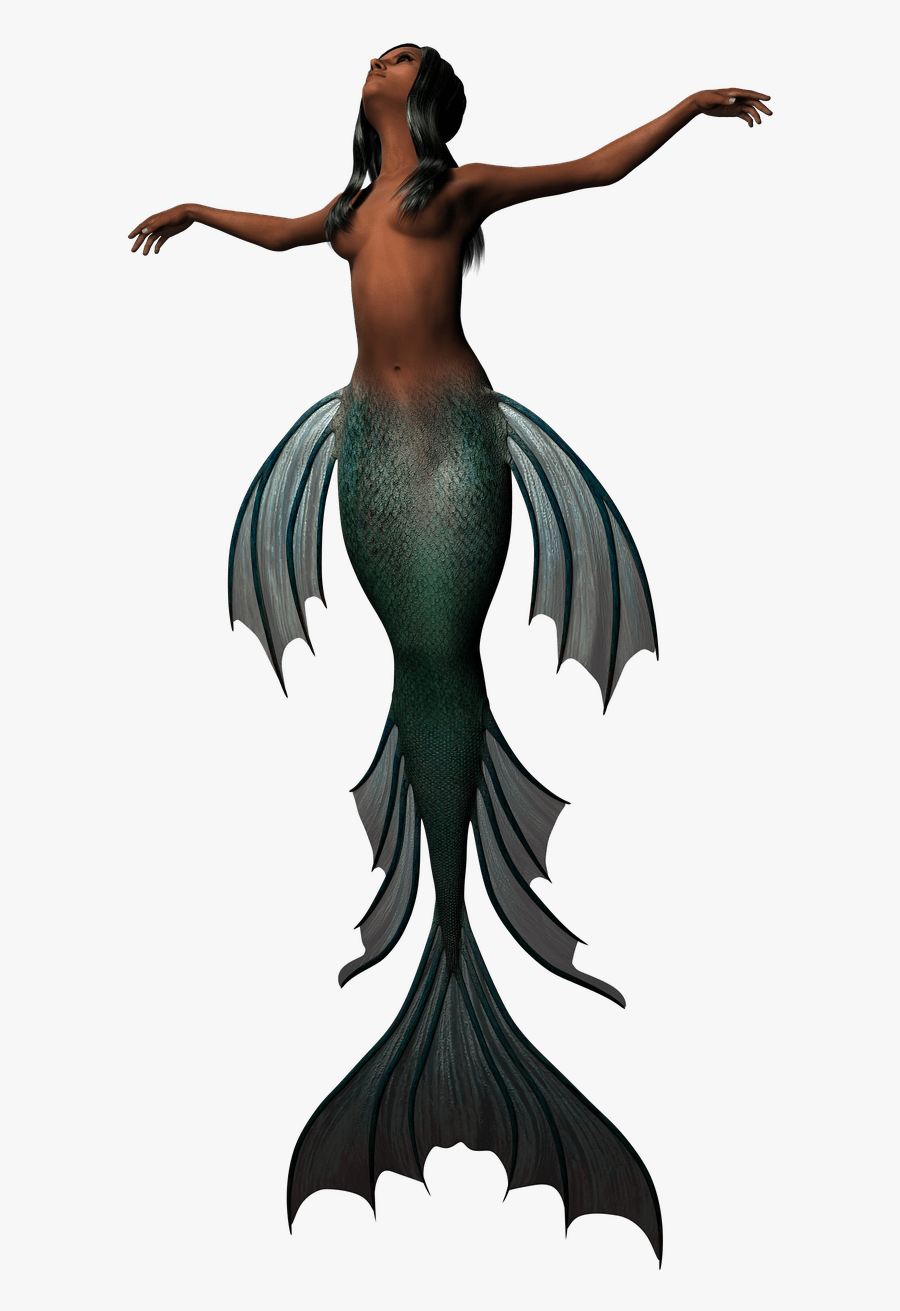 Mermaid Dark Green Tail - Mermaid Png, Transparent Clipart
