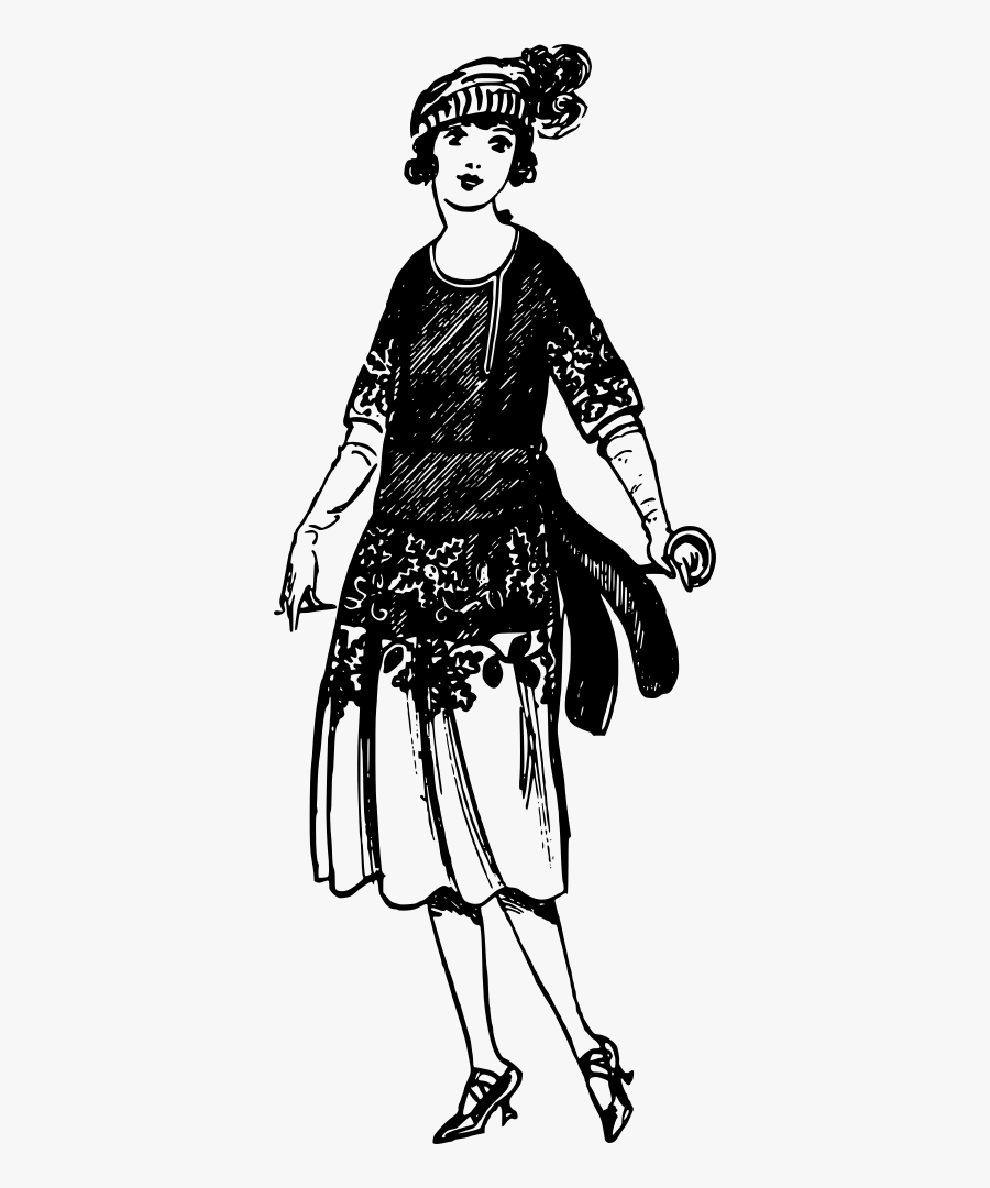 Retro Lady - Illustration, Transparent Clipart