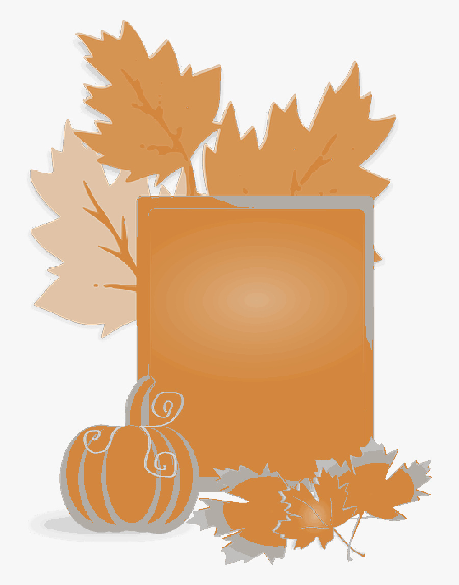 Fall Leaves And Pumpkins Border Png Download - Short Thanksgiving Poems For Family, Transparent Clipart