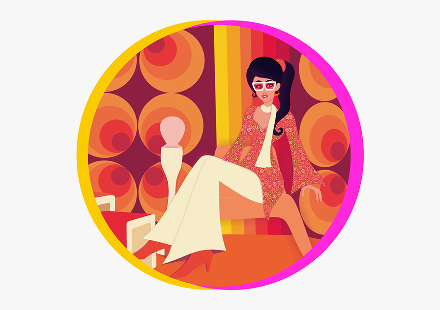 Clip Art Retro Illustration - Bollywood Retro Clip Art, Transparent Clipart