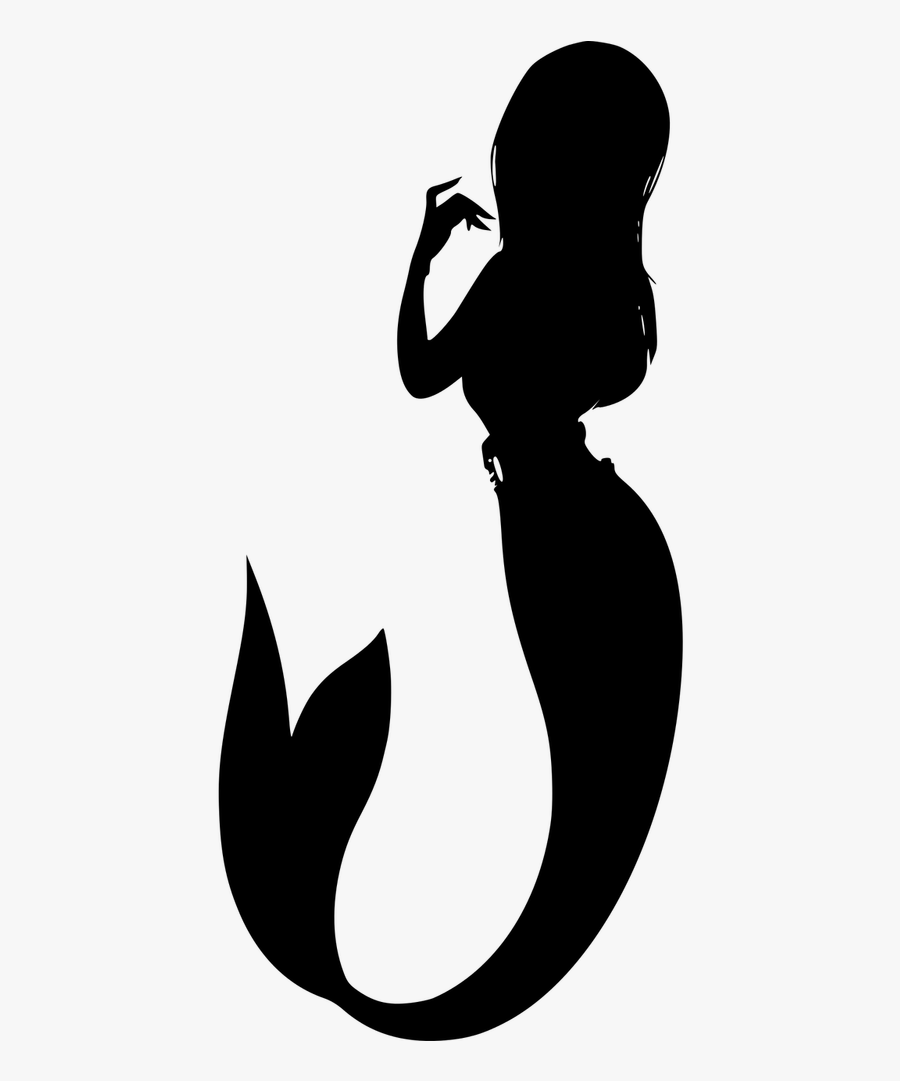 Silhouette Mermaid Mermaid Tail - Silhueta Cauda De Sereia, Transparent Clipart