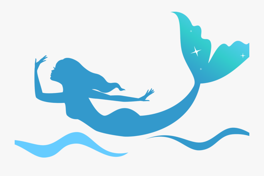 Mermaid Tail Blue Silhouette Transparent Image Clipart - Mermaid Tail On Transparent, Transparent Clipart