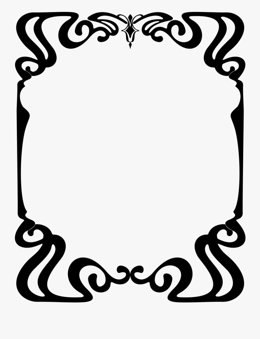 Art Nouveau Frame2 By Lyotta On Clipart Library - Art Nouveau Border Png, Transparent Clipart