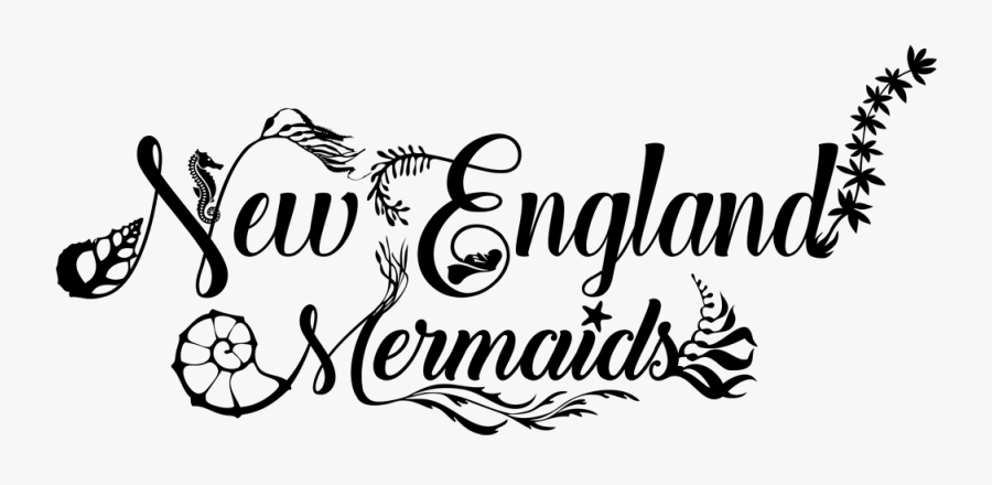 New England Mermaids - Calligraphy, Transparent Clipart