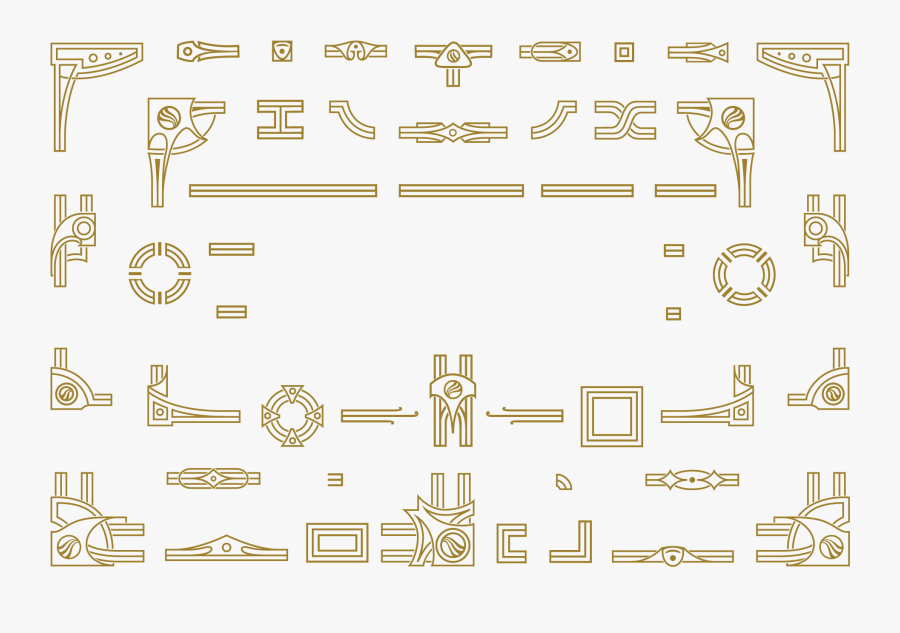 Image Result For Art Deco Motifs - アールデコ フリー 素材, Transparent Clipart
