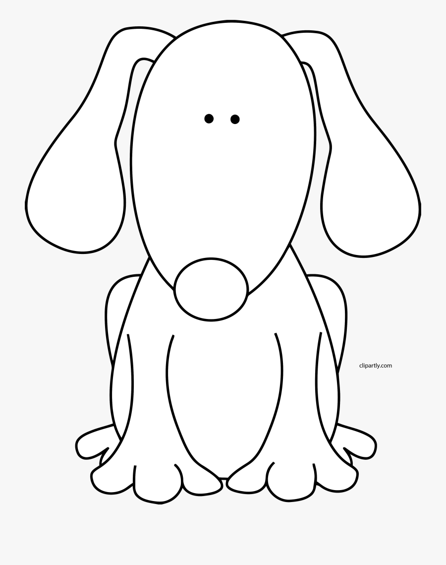 White,cartoon,head,line Art,black And White,snout,clip - Dog Clipart Png Black And White, Transparent Clipart