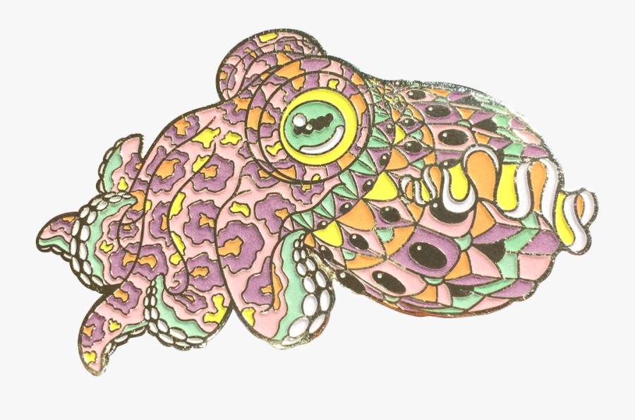 Cotton Candy Cuddlefish Pin - Illustration, Transparent Clipart